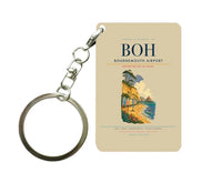 Thumbnail for Bournemouth Airport (BOH) design on beige key chain