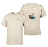 Thumbnail for Cyril E. King Airport (STT) design printed on beige double-side t-shirt