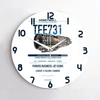 Thumbnail for TFE731 design on white no frame wall clock