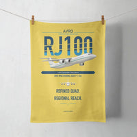 Thumbnail for Avro RJ100 design on yellow towel