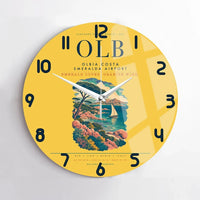 Thumbnail for Olbia Costa Smeralda Airport (OLB) design on yellow no frame wall clock