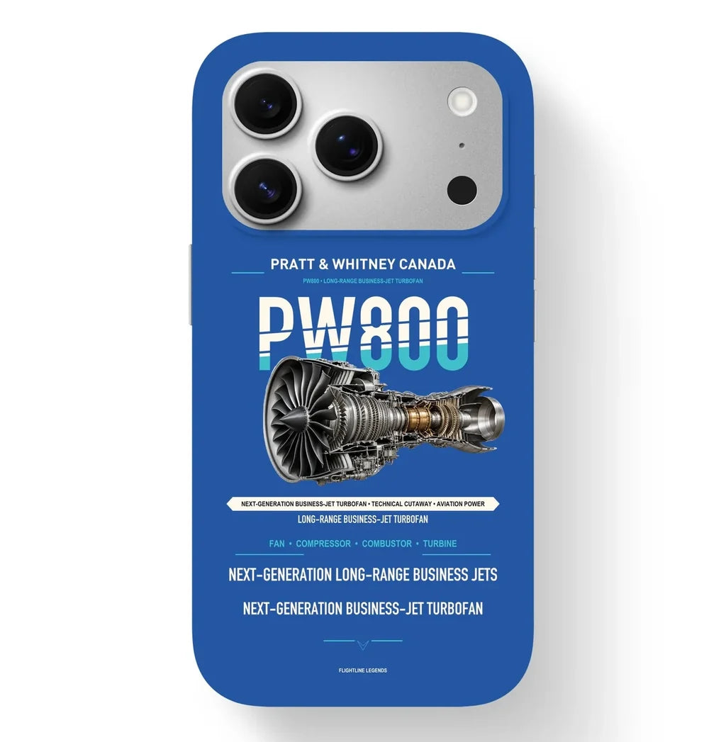 PW800 Case design on blue iphone case