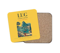 Thumbnail for Lugano Airport (LUG) design on yellow 1 piece coaster