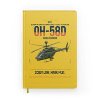 Thumbnail for Bell OH-58D Kiowa Warrior design on yellow notebook