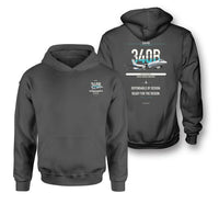 Thumbnail for Saab 340B design on dark gray hoodie