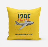 Thumbnail for Saab J 29F Tunnan design on yellow pillow