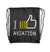 Thumbnail for I Like Aviation Drawstring Bag - view 3