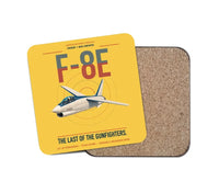 Thumbnail for F-8E Crusader design on yellow 1 piece coaster