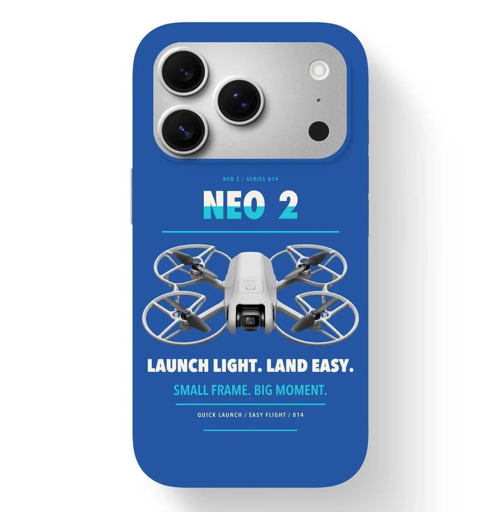 DJI Neo 2 Case design on blue iphone case