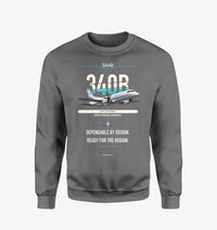 Thumbnail for Saab 340B design on gray sweatshirt