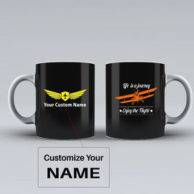 Life is a journey Enjoy the Flight Ceramic White Mugs