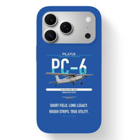 Thumbnail for Pilatus PC-6 Porter design on blue magsafe iphone case, for iPhone 17 Pro