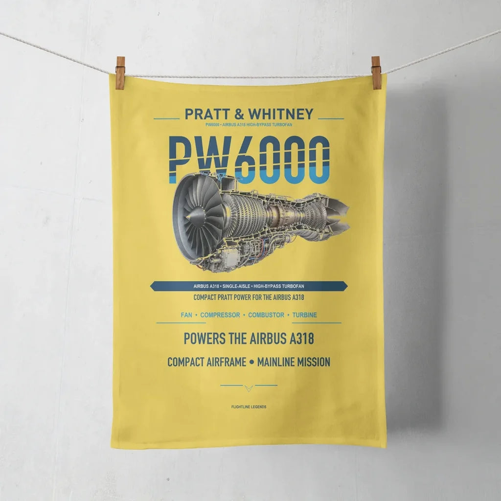 PW6000 design on yellow towel