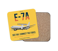 Thumbnail for E-7A Wedgetail design on yellow 1 piece coaster