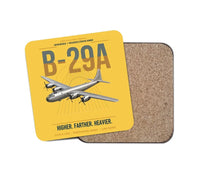 Thumbnail for B-29A Superfortress design on yellow 1 piece coaster
