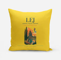 Thumbnail for Leipzig–Halle Airport (LEJ) design on yellow pillow
