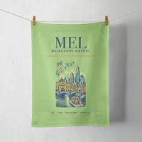 Thumbnail for Melbourne Airport (MEL) design on light green towel