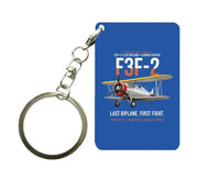 Thumbnail for F3F-2 LAST BIPLANE Key Chain design on blue key chain