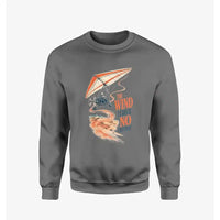 Thumbnail for The Wind Leaves No Footprint design on gray sweatshirt