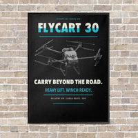 Thumbnail for DJI FlyCart 30 vertical canvas print - framed - black background