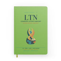 Thumbnail for London Luton Airport (LTN) design on light green notebook