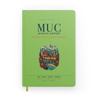 Thumbnail for Munich Airport (MUC) design on light green notebook