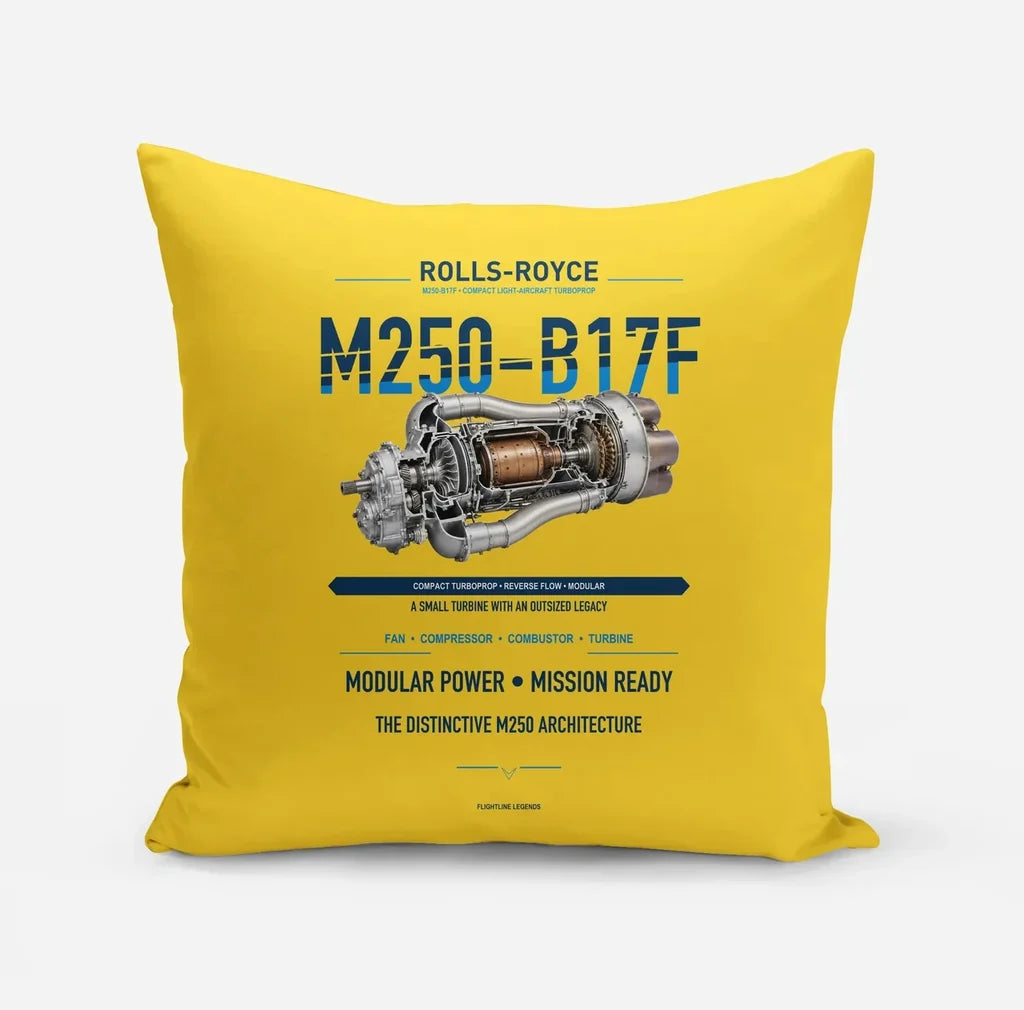 M250-B17F design on yellow pillow