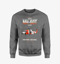 Thumbnail for Sikorsky MH-60T Jayhawk design on gray sweatshirt
