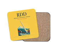 Thumbnail for Redding Regional Airport (RDD) design on yellow 1 piece coaster