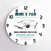 Thumbnail for DJI Mini 3 Pro design on white no frame wall clock