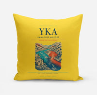 Thumbnail for Kamloops Airport (YKA) design on yellow pillow