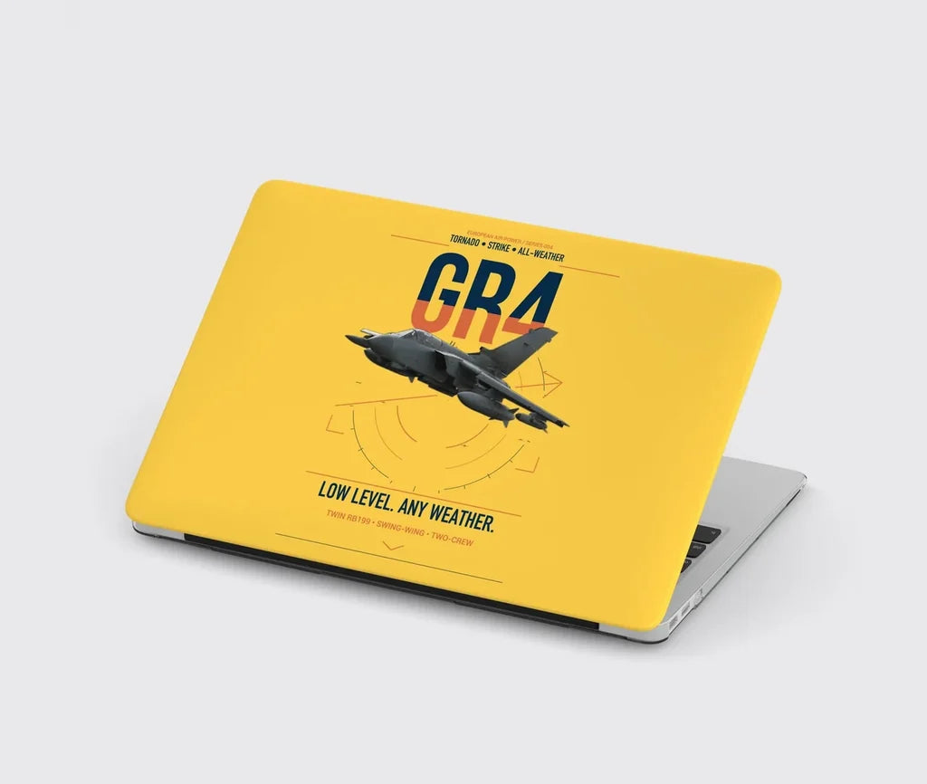 Panavia Tornado GR4 design on yellow MacBook case