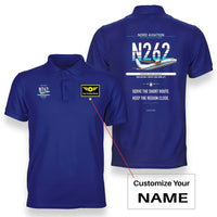 Thumbnail for Nord 262A design on blue polo with custom name badge