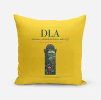 Thumbnail for Douala International Airport (DLA) design on yellow pillow