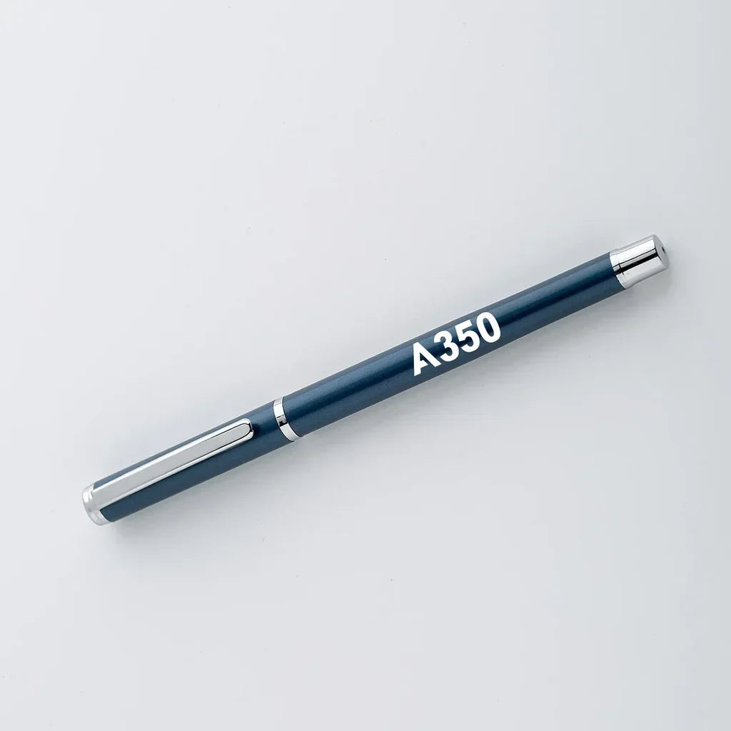 Airbus A350 Flat Text ballpen - dark blue