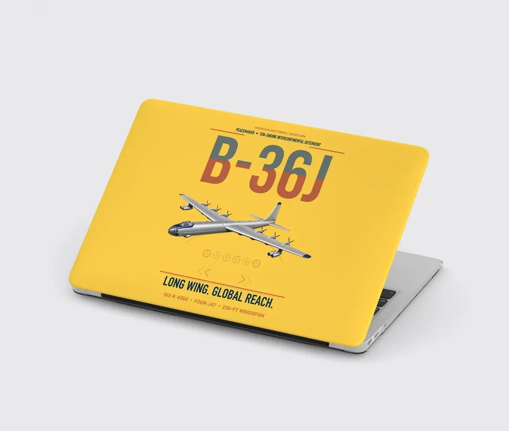 B-36J Peacemaker design on yellow MacBook case