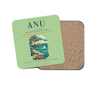 Thumbnail for V. C. Bird International Airport (ANU) design on light green 1 piece coaster
