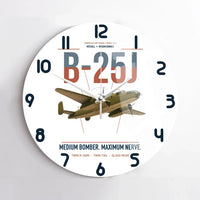 Thumbnail for B-25J Mitchell design on white no frame wall clock