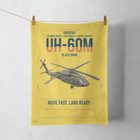 Thumbnail for Sikorsky UH-60M Black Hawk design on yellow towel