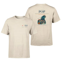 Thumbnail for Gregorio Luperón International Airport (POP) design printed on beige double-side t-shirt
