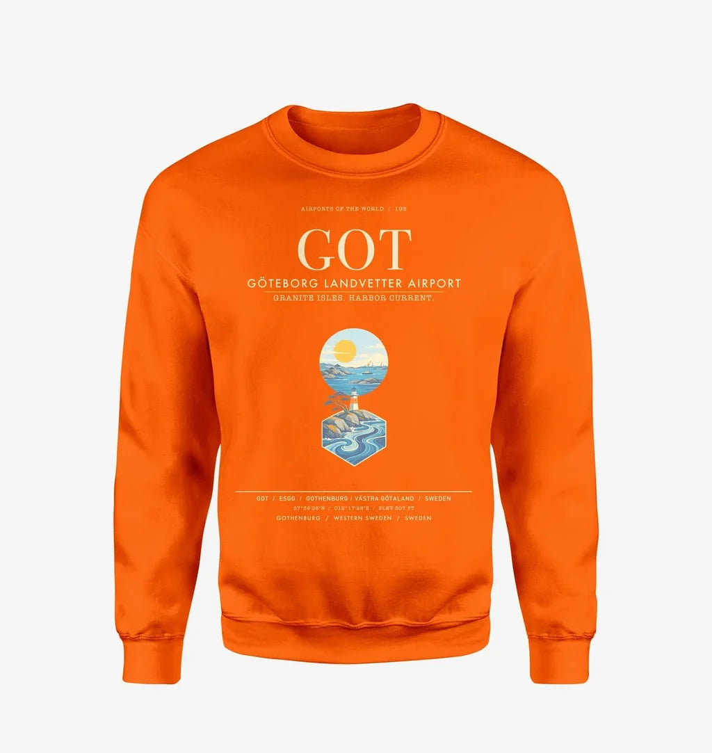 Goteborg Landvetter Airport GOT Sweatshirt - Orange