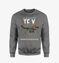 Thumbnail for Bristol Beaufighter TF X design on gray sweatshirt