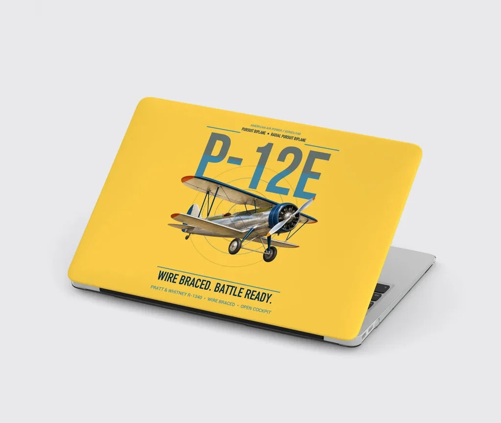 Boeing P-12E design on yellow MacBook case
