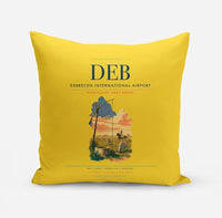Thumbnail for Debrecen International Airport (DEB) design on yellow pillow