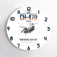 Thumbnail for Boeing CH-47D design on white no frame wall clock