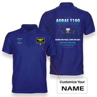 Thumbnail for DJI Agras T100 design on blue polo with custom name badge
