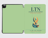 Thumbnail for London Luton Airport (LTN) design on light green ipad tablet case