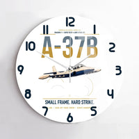 Thumbnail for A-37B Dragonfly design on white no frame wall clock