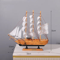 Thumbnail for 33CM Wooden Mediterranean Ship Model - view 3