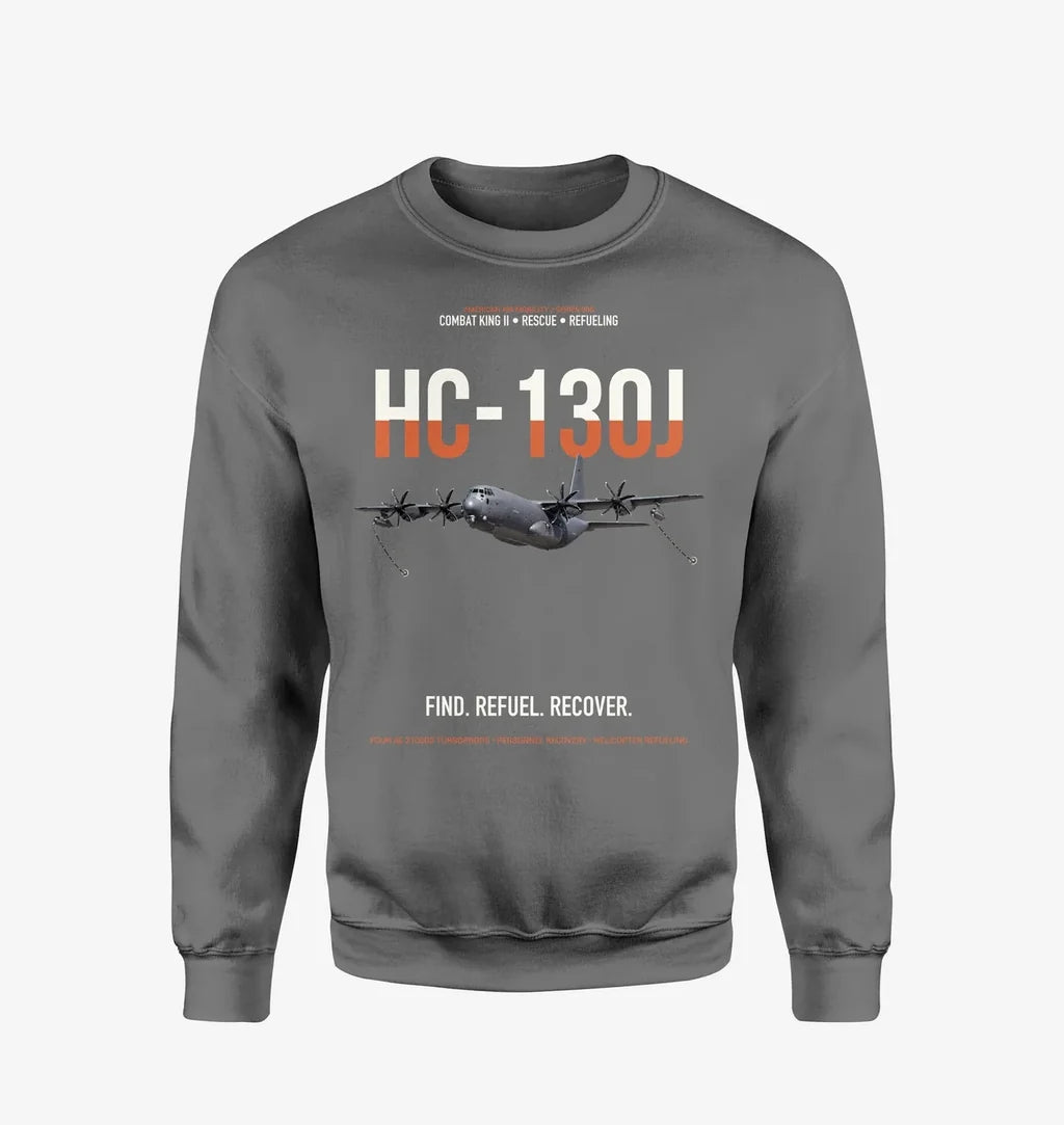 HC-130J COMBAT KING II design on gray sweatshirt